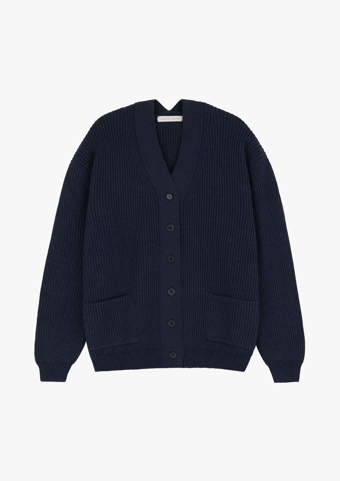 문달 Pauline Ribbed Cardigan in Navy 상품 이미지 1