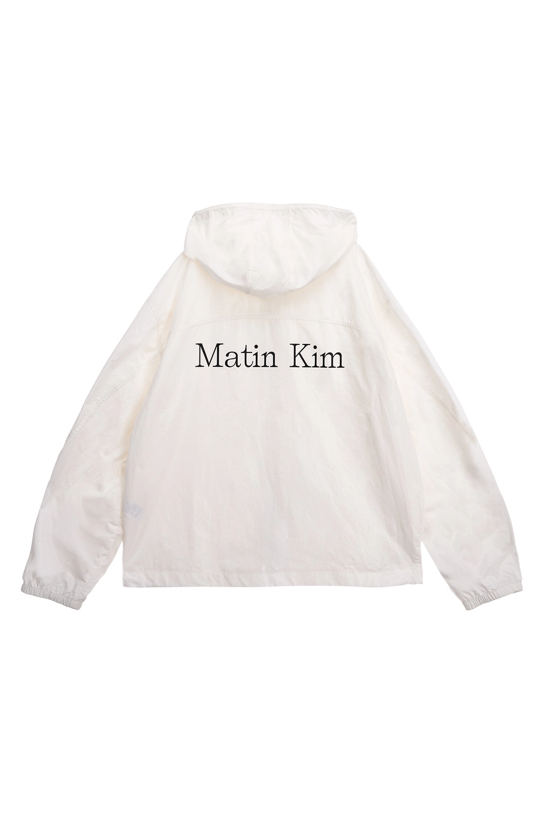 마뗑킴 MATIN HIGH NECK HOODY COATING JUMPER FOR MEN IN IVORY 상품 이미지 1