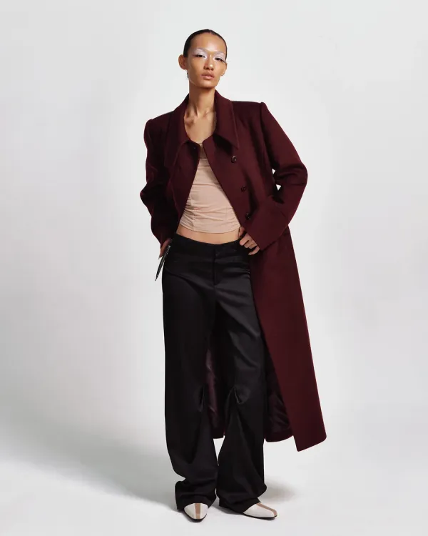 COMMAND WOOL COAT_BURGUNDY