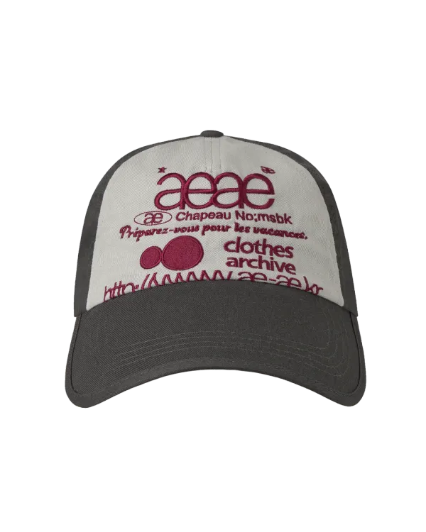 WEB LOGO 5 PANNEL BALL CAP [CHARCOAL/ASH]