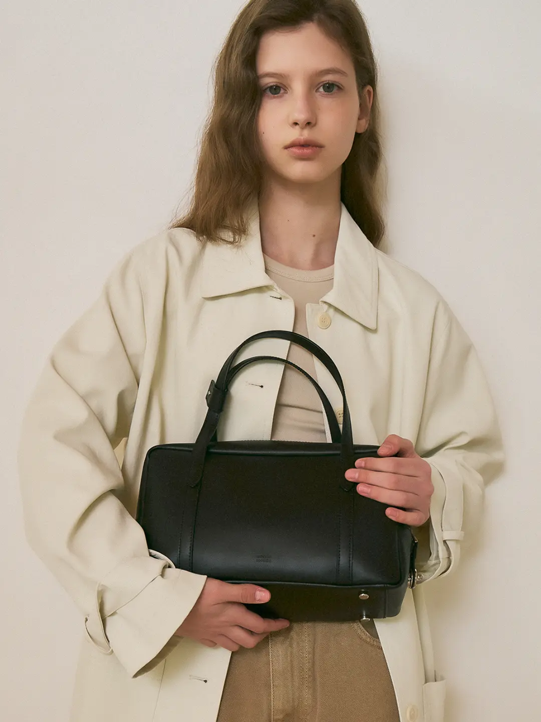 몽드몽드 Soft box tote bag Black 상품 이미지 2