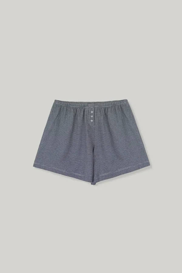 Chico Pajama Shorts (Navy Stripe)