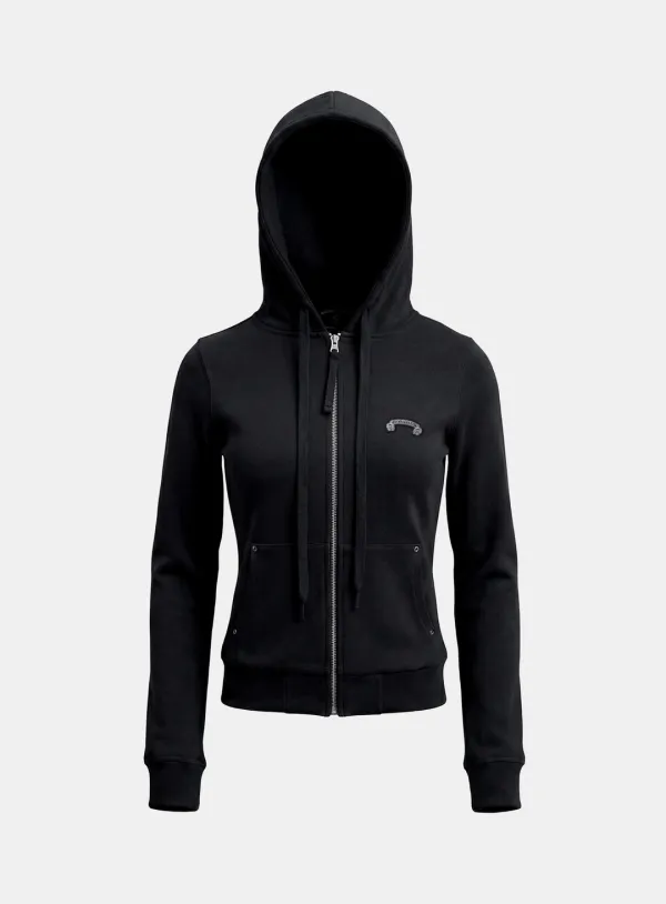 [w-hde26-018] Cosmo11 Slim-Fit Zip-Up Hoodie - Black