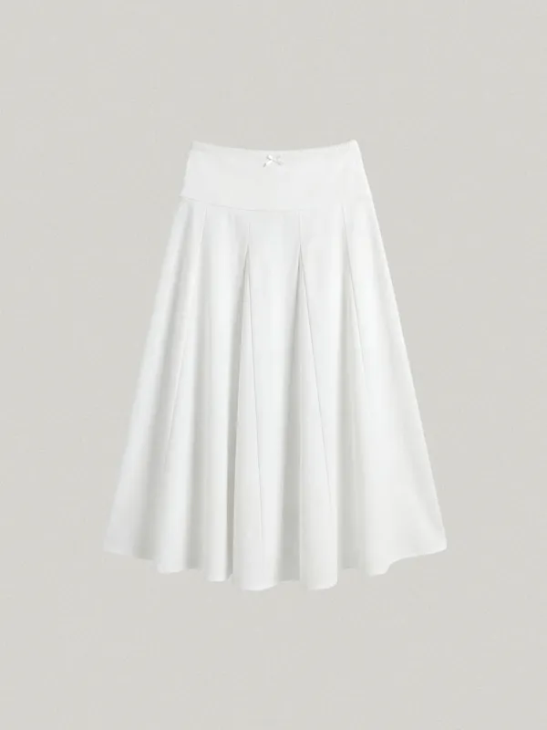 ROSY FLARE LONG SKIRT - PLAIN WHITE로지 플레어 롱 스커트