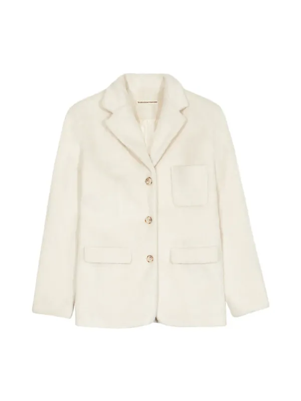 HAIRY WOOL JACKET (IVORY)