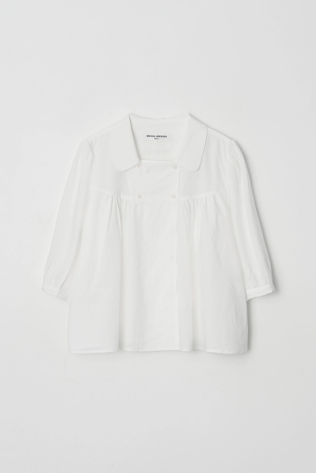 브렌다 브렌든 renee square blouse - white 상품 이미지 1