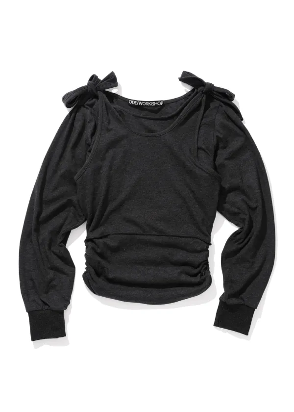 Layered Scoop Tee, Smudge