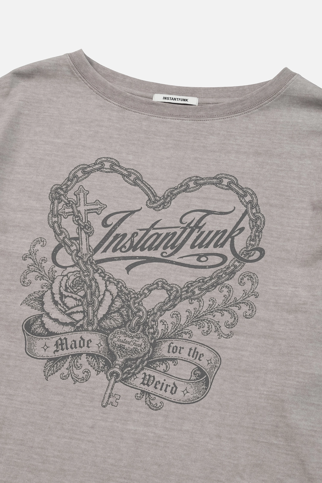 인스턴트펑크 OVERSIZED HEART GRAPHIC TEE - GREY 상품 이미지 3