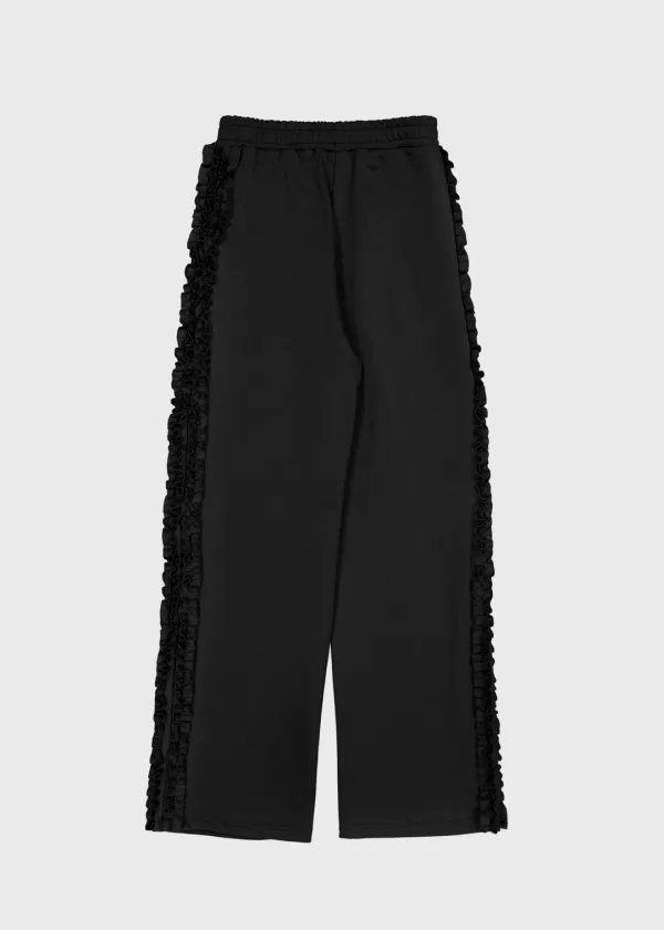 RUFFLE TRACK PANTS - BLACK (11차 재입고)