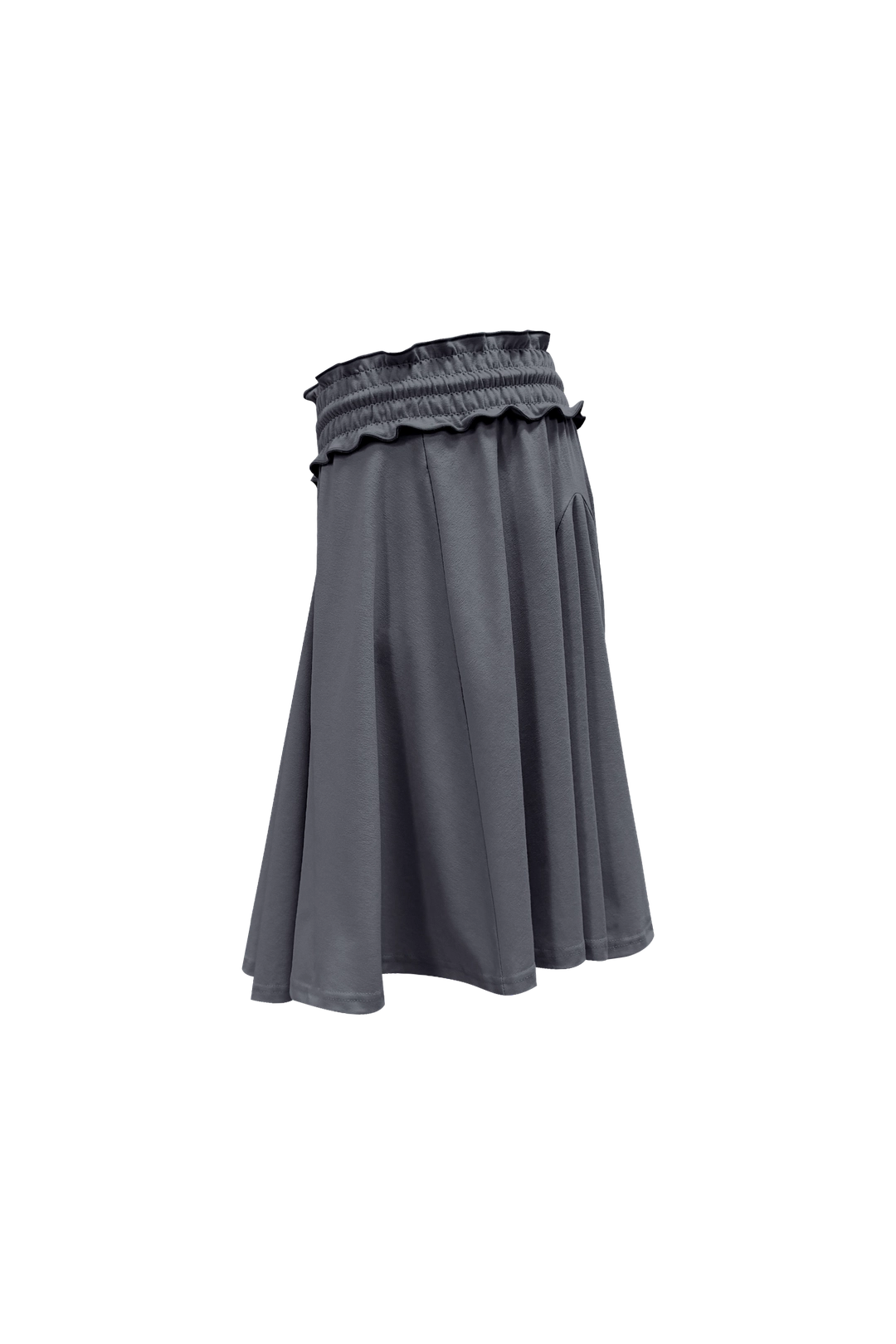 체메씨 SMOCKED FLARE SKIRT (STONE GRAY) 상품 이미지 2