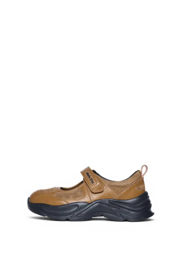 CHUNKY VELCRO MARYJANE SNEAKERS IN CAMEL