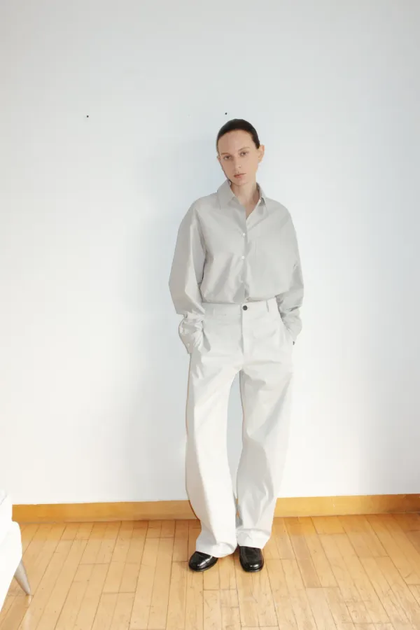Hard cotton curve pants (gray / khaki / black)