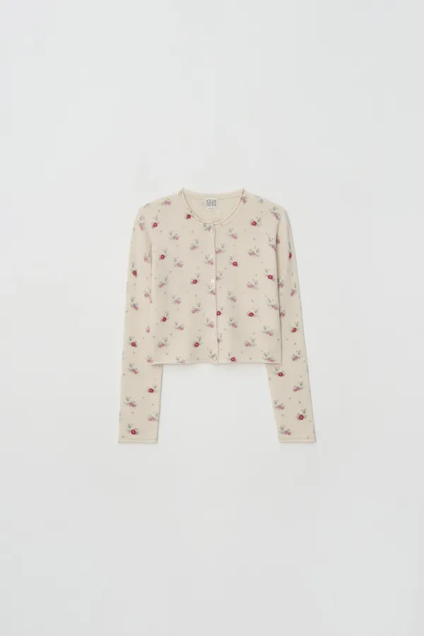[2차] Beaded Floral Cardigan (Ivory)