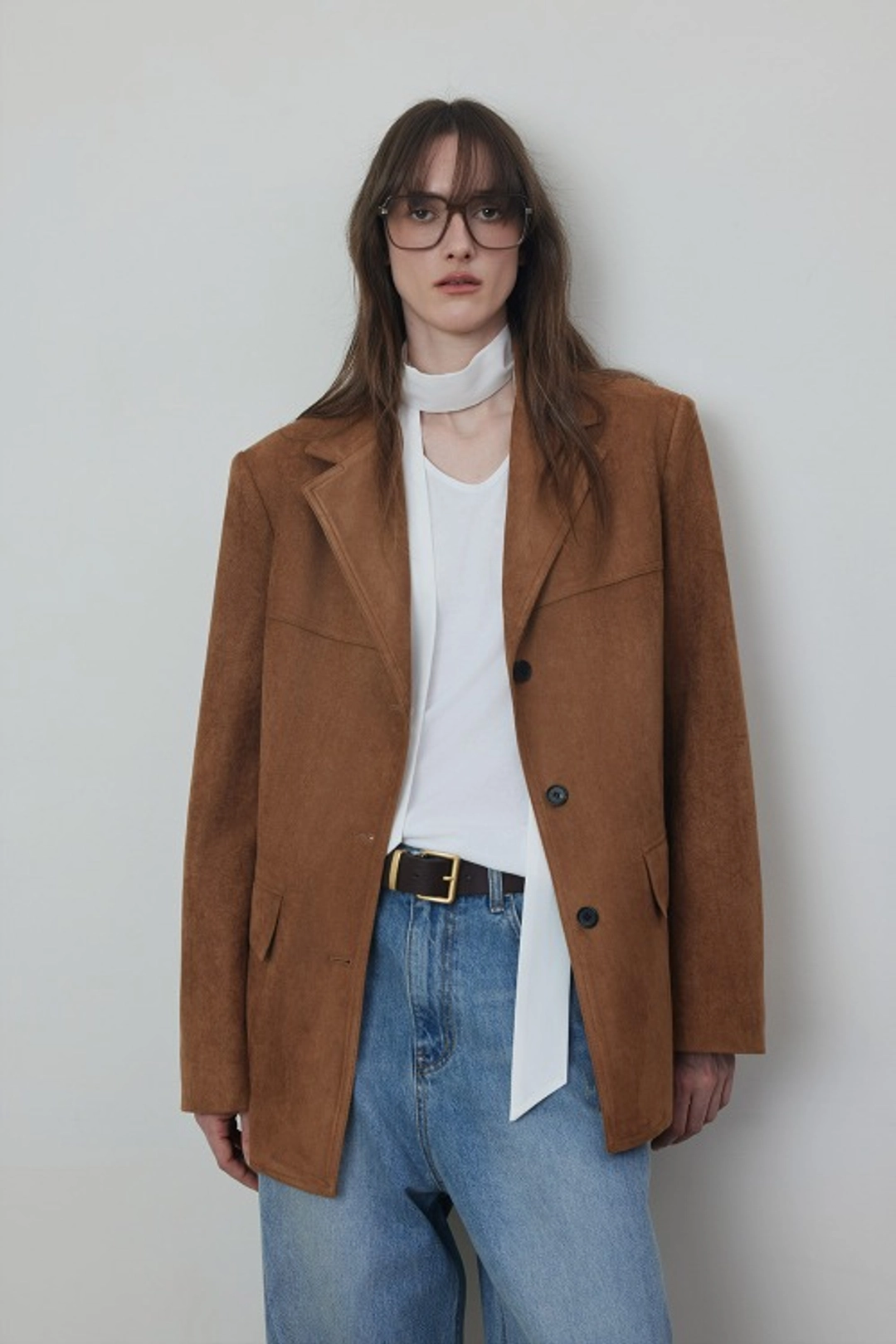 퀸스래빗 Suede Standard Fit Single Jacket 상품 이미지 2