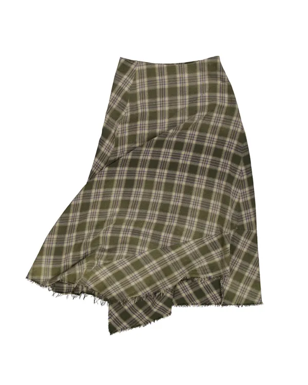 mohu check skirt (beige)