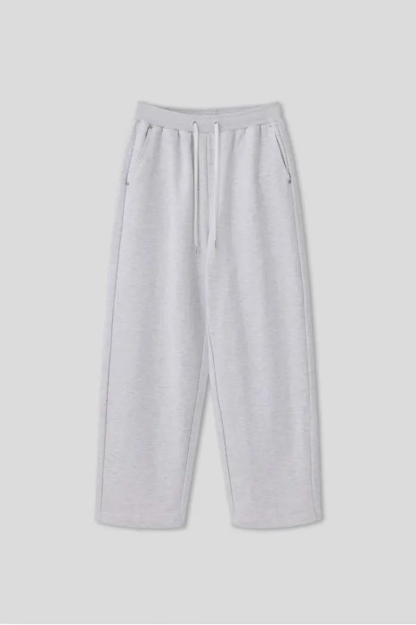 (1st re-stock) T/T Standard easy trousers (melange white)