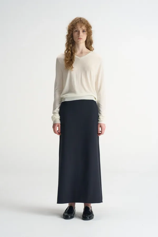 Standard Maxi Long Skirt_Navy