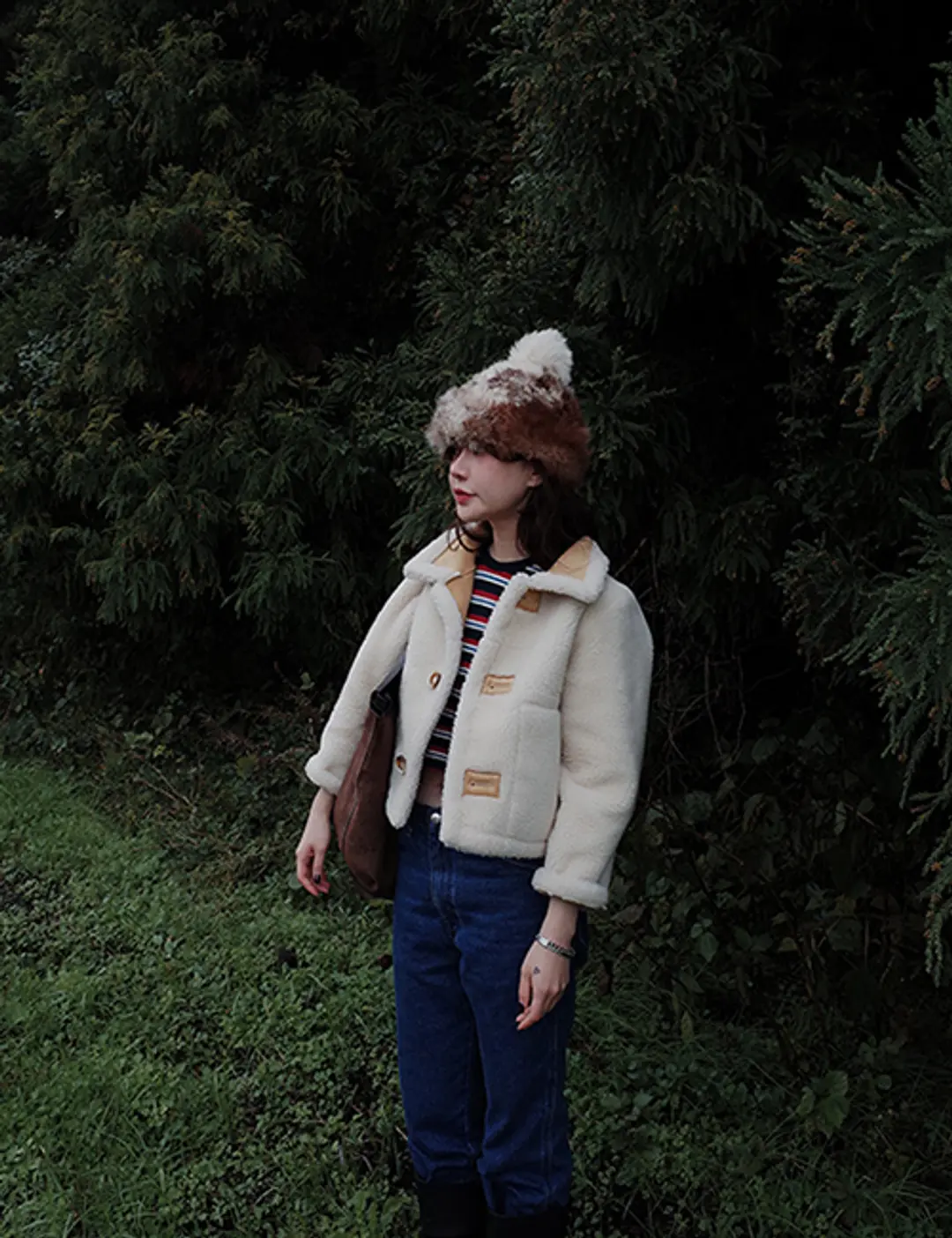 프레클 faux suede shearling jacket 상품 이미지 2
