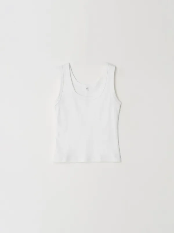 [2nd] L\'eau square neck sleeveless_off white