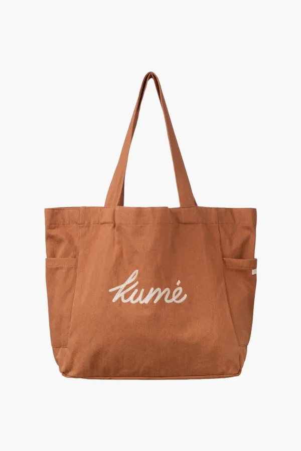 Logo Embroidered Canvas Bag, Orange