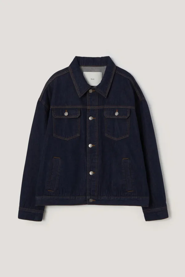 UNISEX DENIM TRUCKER JACKET INDIGO NAVY_UDJU6A108N1