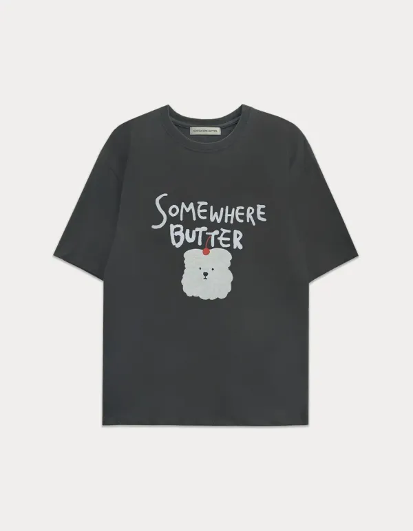 6.12 출고 Butteree over-fit top - Charcoal