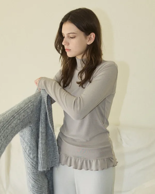 Frill line pola t shirt - 3color