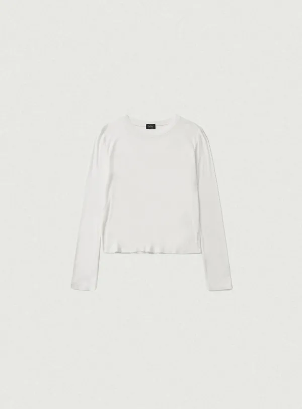 Soft Slim Wool Tencel T-Shirt_Ivory