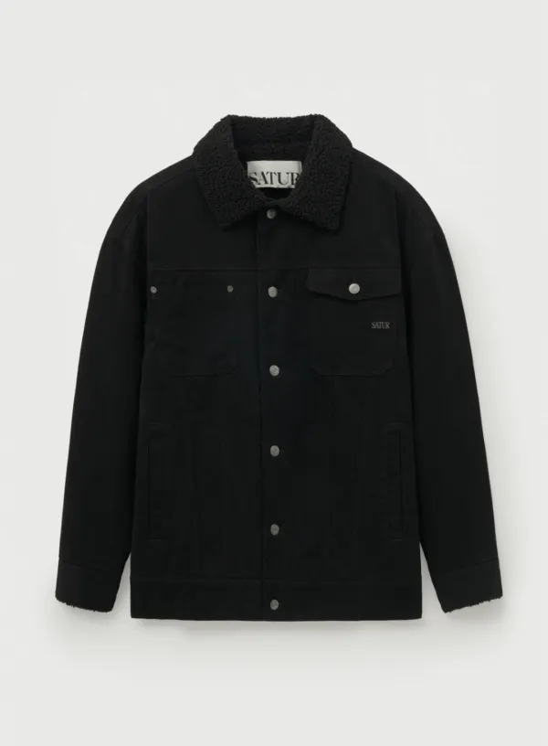 Maron Trucker Jacket - Black