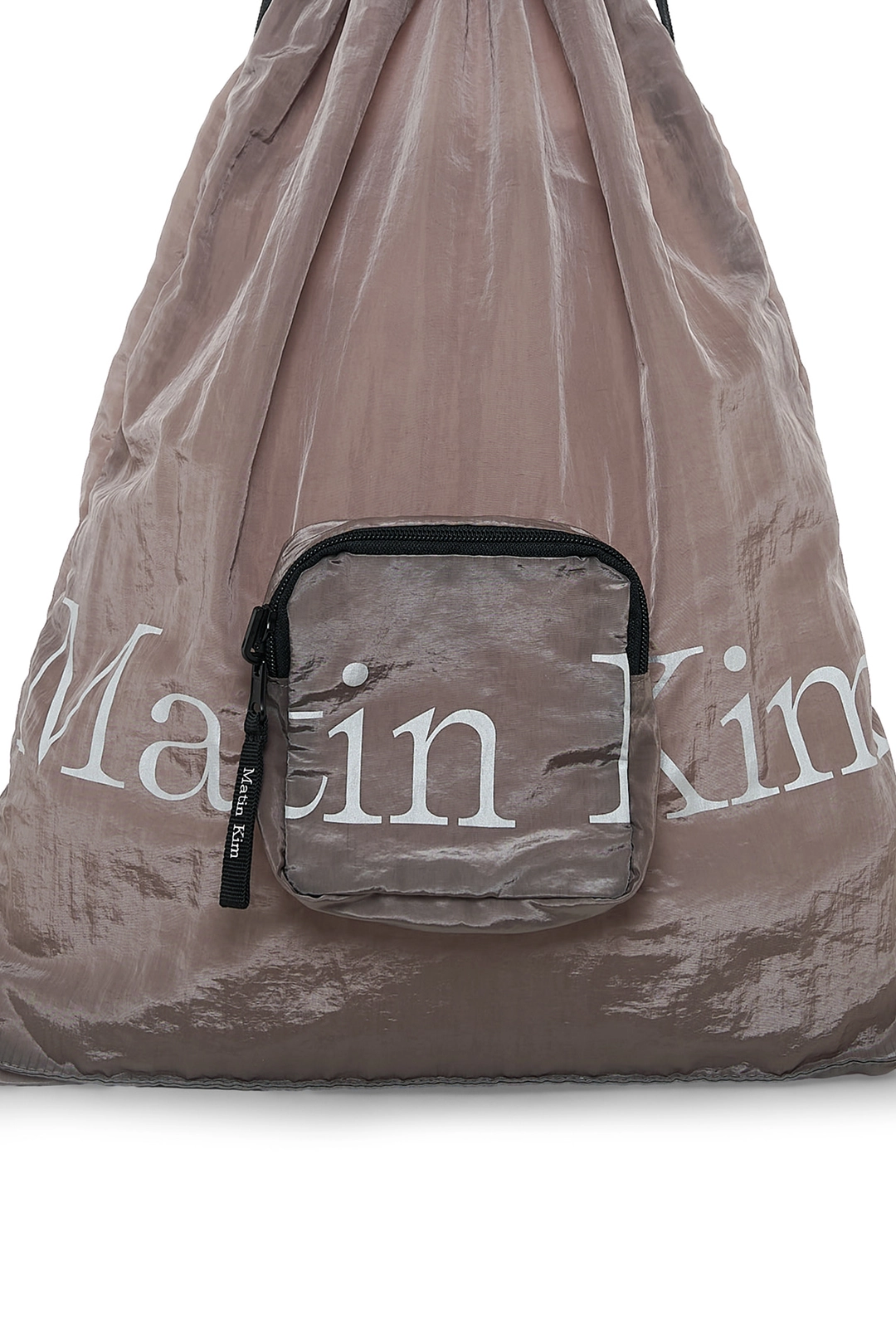 마뗑킴 PACKABLE STRING BAG IN GREY 상품 이미지 2