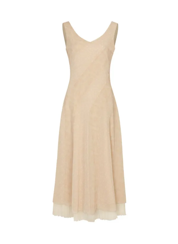 [리오더중] Paisley Flower Mix Dress (Beige)
