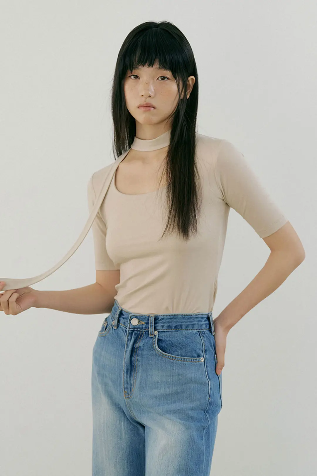 루시르주 U-neck Muffler Sleeve (beige) 상품 이미지 1