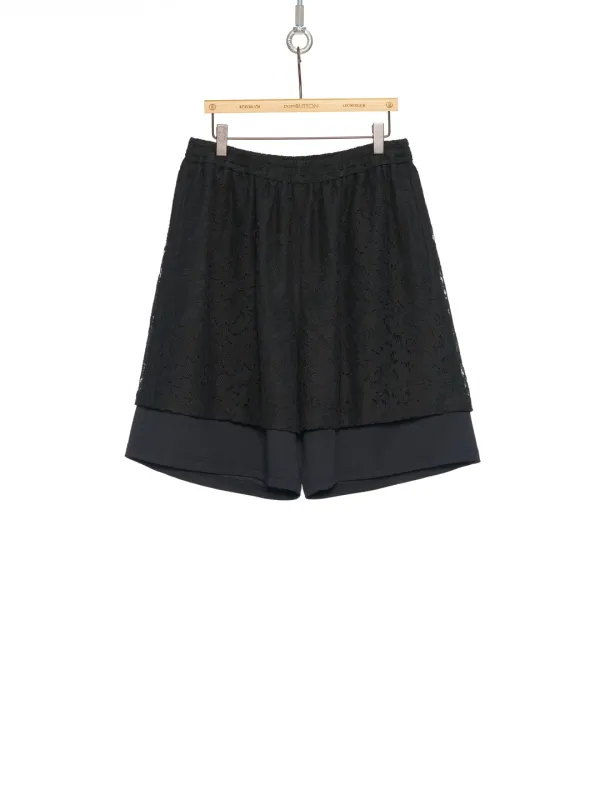 PS26 NAVY LACE COMBI JERSEY PANTS