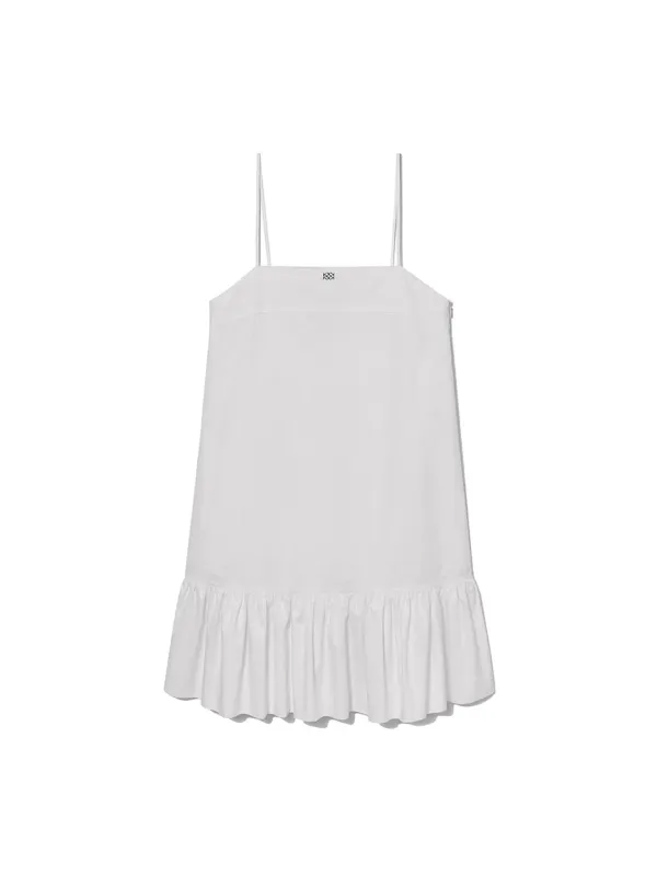 Shirring Puff Mini Dress Off-White