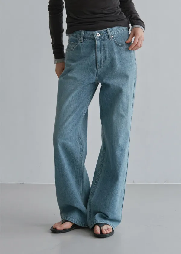 Low straight denim (blue)