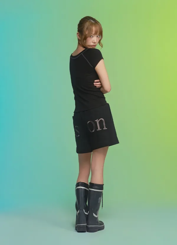 TRACK SHORT PANTS / BLACK