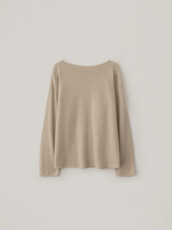 [Cashmere] Bern Boat Neck Knit - Beige - CHE-SEOUL