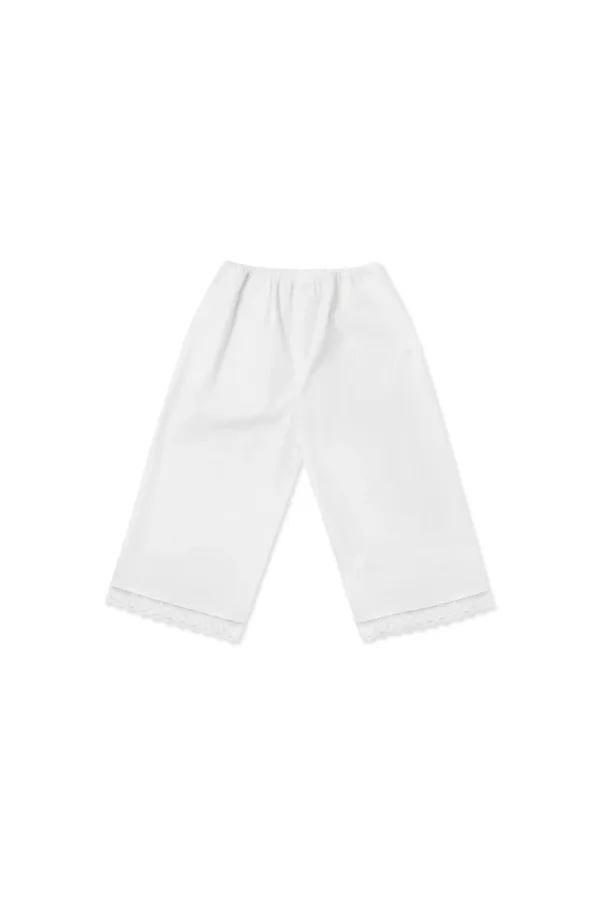 Trim lace pants_ivory