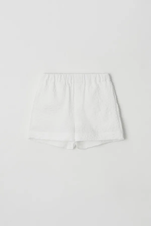 baker embo shorts - ivory