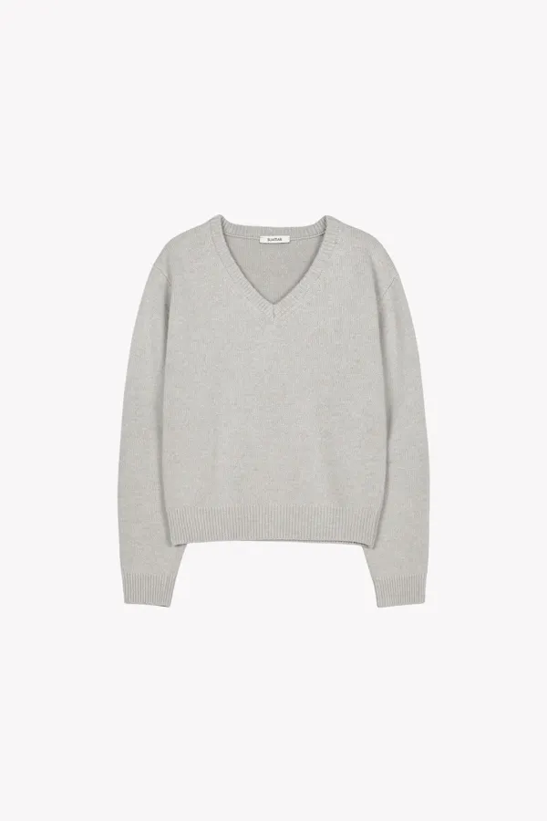 Rodin V neck Knit (Sand Gray)