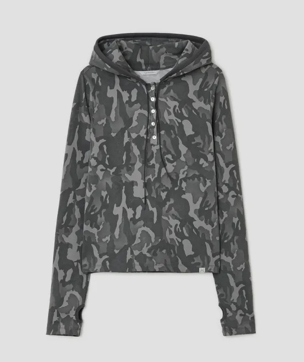 Camo Slim Hoodie [Charcoal]