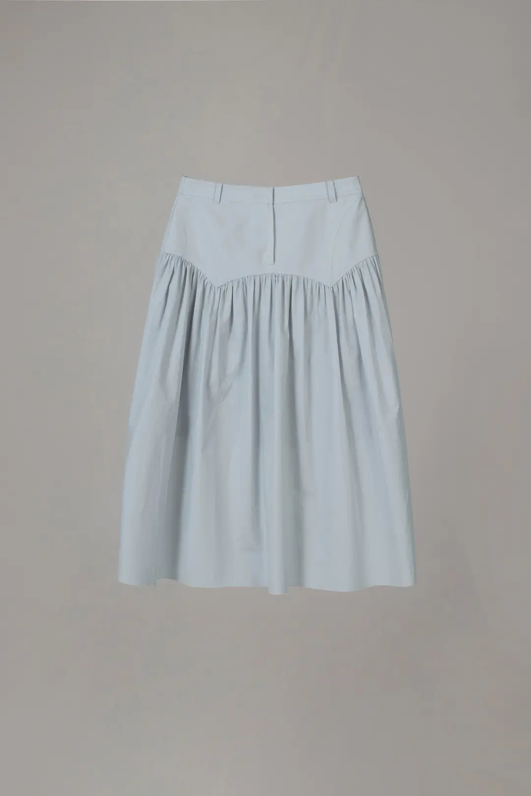 오버듀플레어 GRUNGE YOKE GATHER LONG SKIRT_BABY BLUE 상품 이미지 3