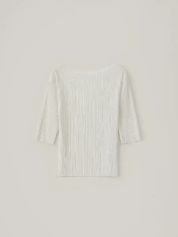 Pleats Half Top - Ivory