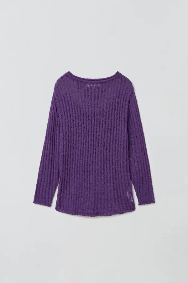 NETTING OVER KNIT_PURPLE