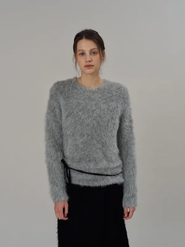Lilly Brushed Knit Sweater_Gray