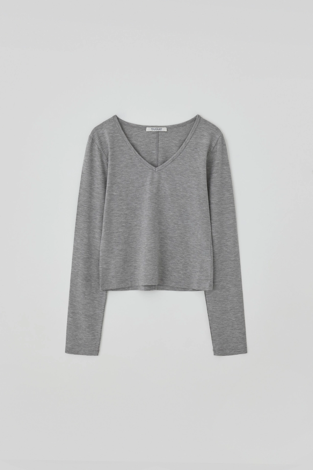 타낫 T/T Base v-neck t-shirt (melange gray) 상품 이미지 1
