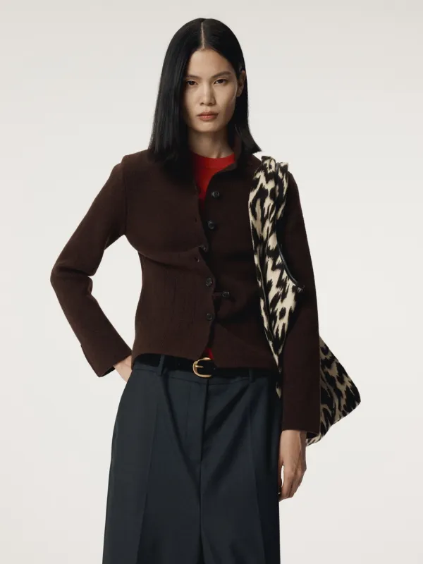 BUTTON UP KNIT CARDIGAN (VINTAGE BROWN)