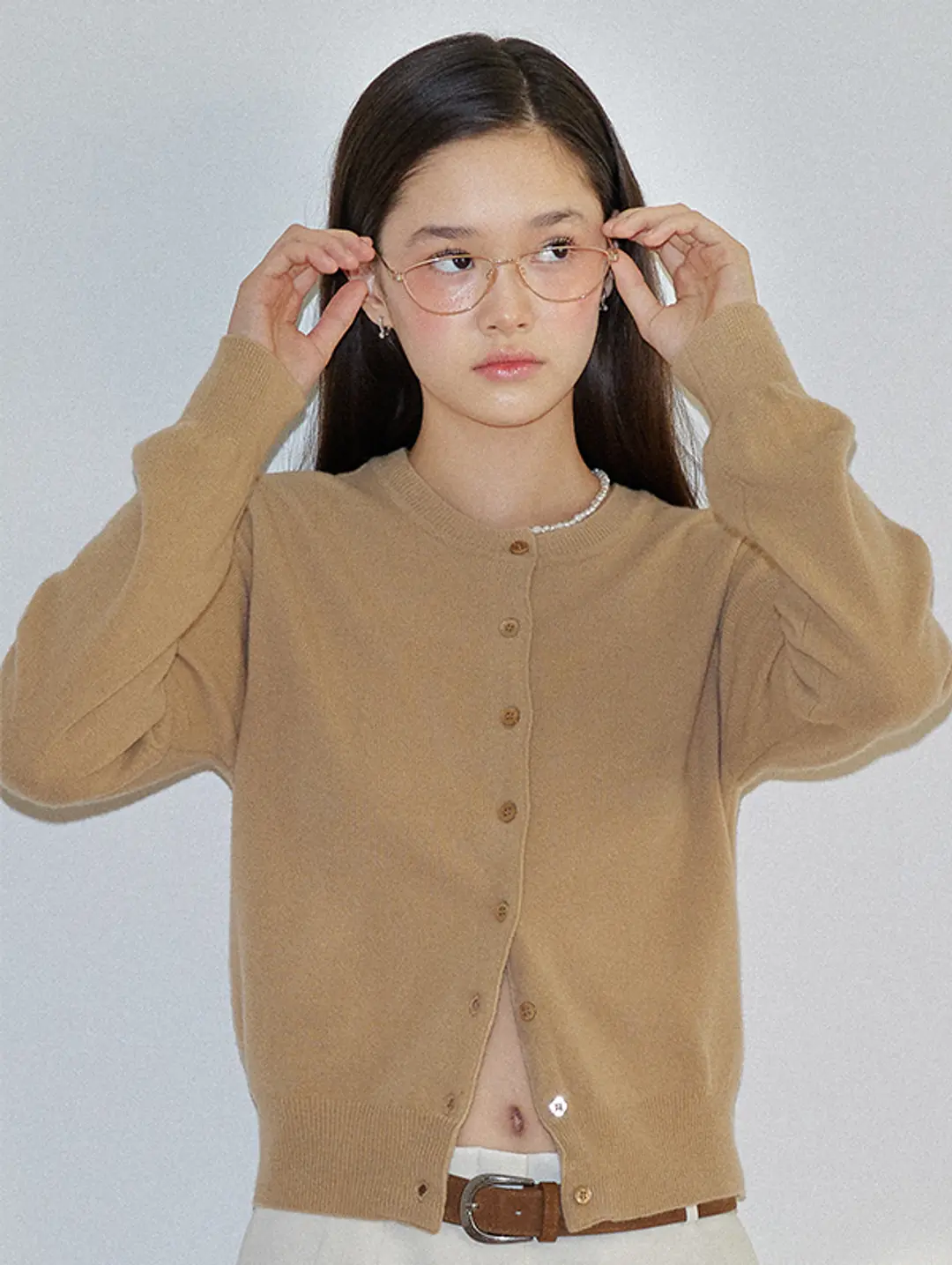 오디에스 21st 재입고 [Cashmere] Basic Wool Cardigan (Beige) 상품 이미지 2
