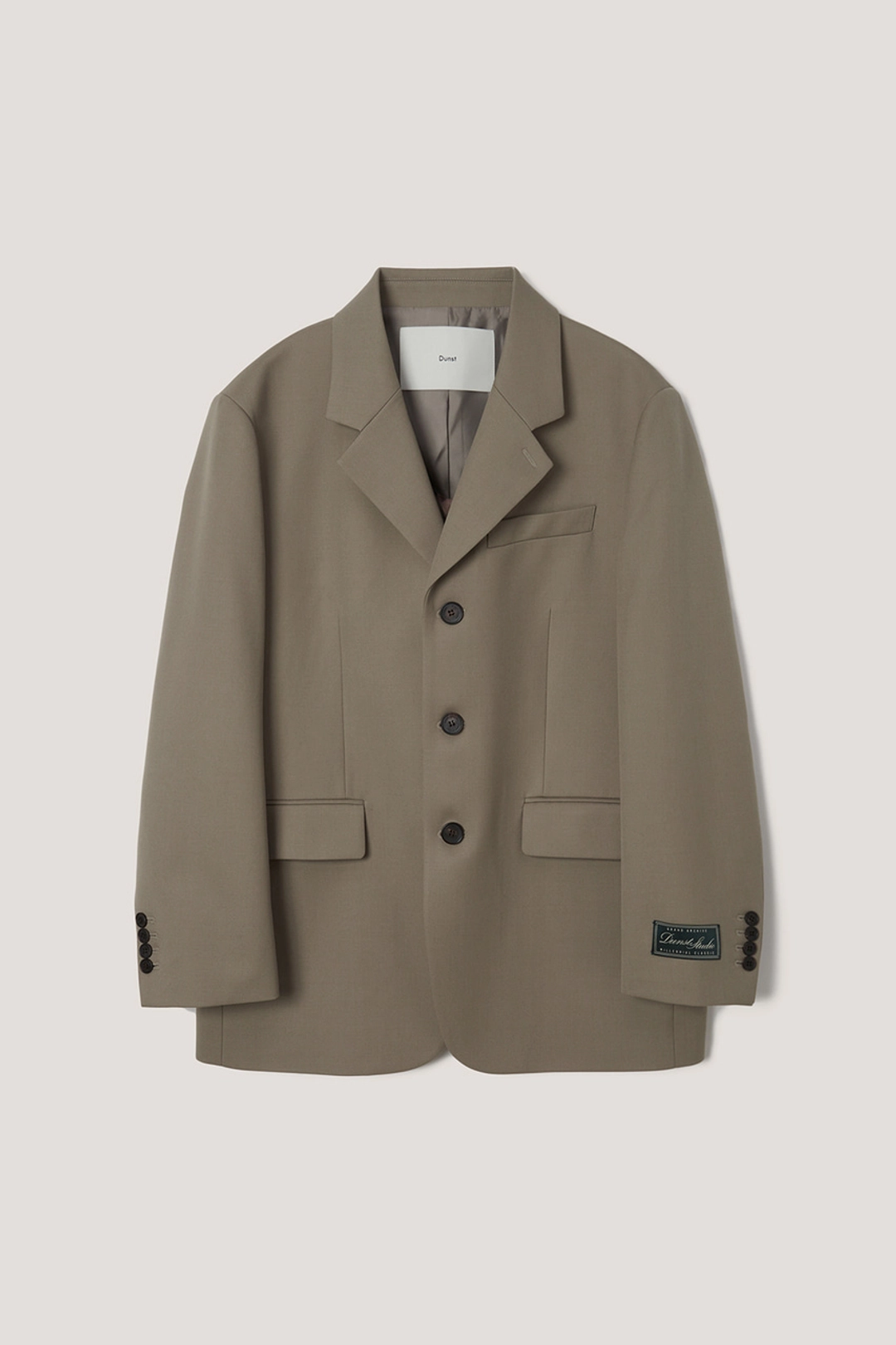 던스트 UNISEX 3 BUTTON WOOL BLAZER KHAKI BEIGE_UDJA6A103I3 상품 이미지 1