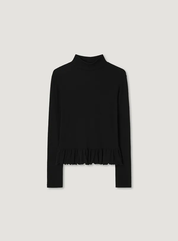 COON FRILL TURTLE TEE_BLACK